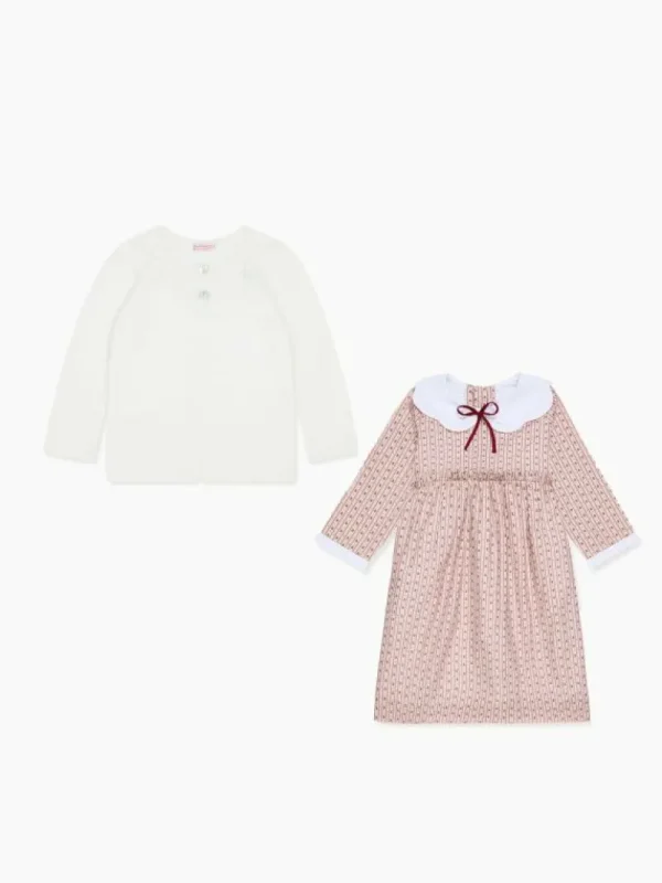 La Coqueta Dresses^Alondra Dress & Baena Cardigan Girl Outfit Bundle