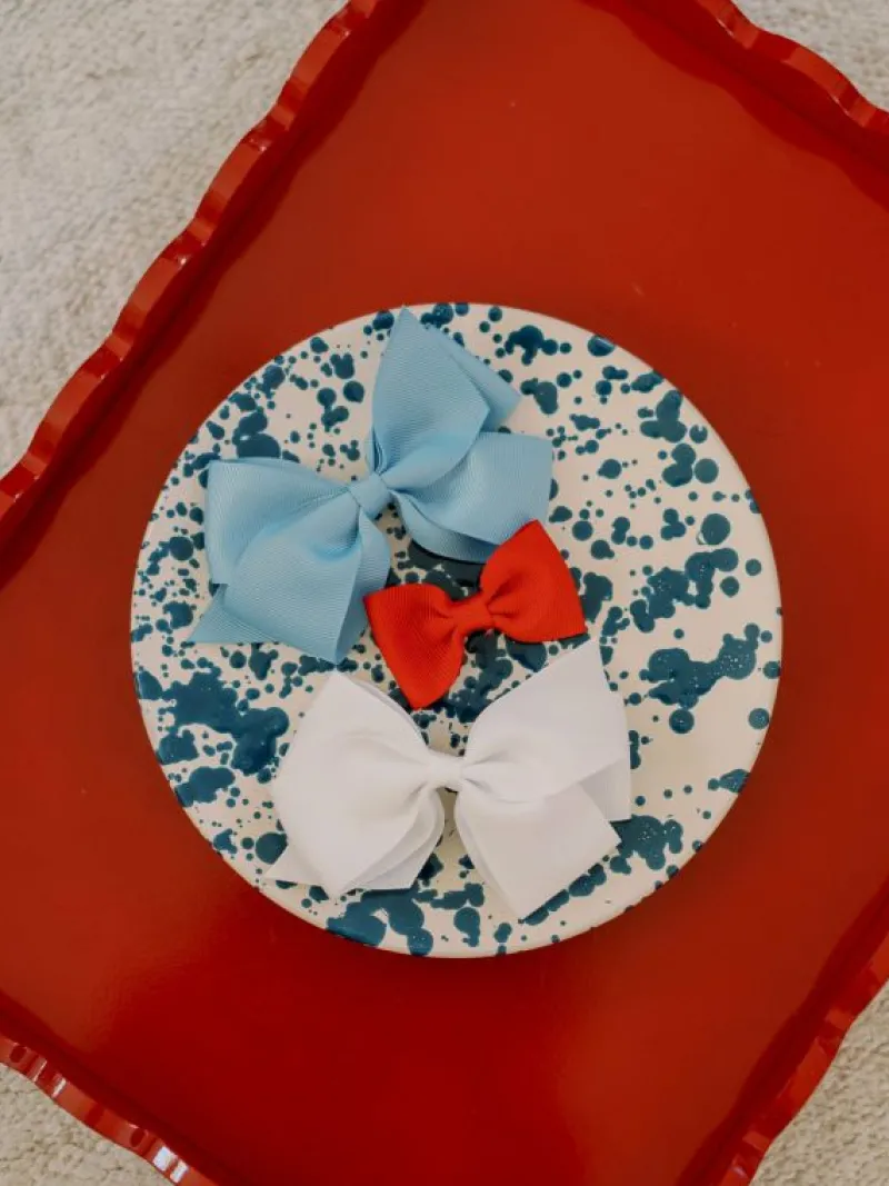 La Coqueta View All | Hair Accessories^Baby Blue Big Bow Girl Clip