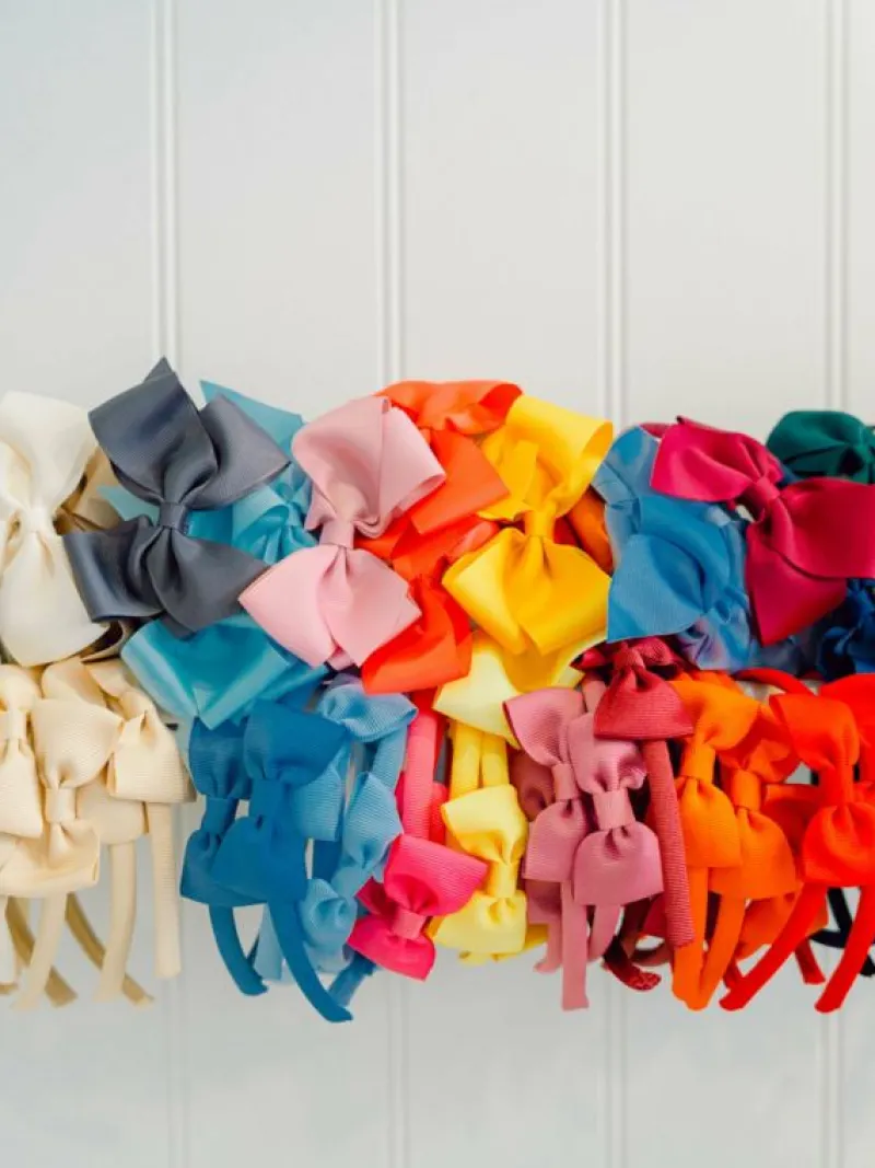 La Coqueta View All | Hair Accessories^Baby Pink Small Bow Girl Headband