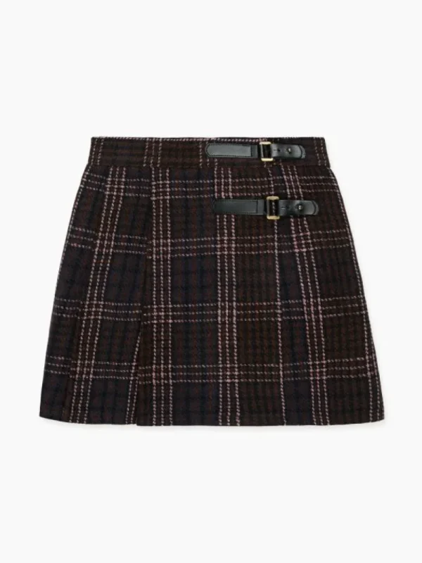 La Coqueta Skirts, Shorts & Culottes^Beige Check Zola Girl Kilt Skirt