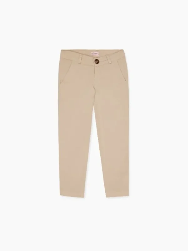 La Coqueta Pants, Jeans & Shorts^Beige Elio Boy Chinos