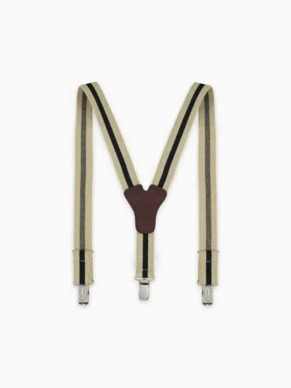 La Coqueta View All | Belts & Braces^Beige/Navy Blue Striped Boy Braces