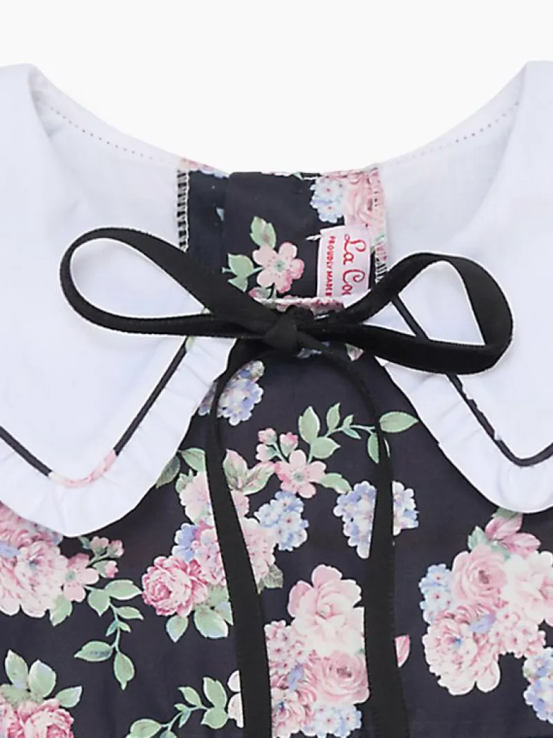 La Coqueta Dresses^Black Floral Andrea Girl Dress