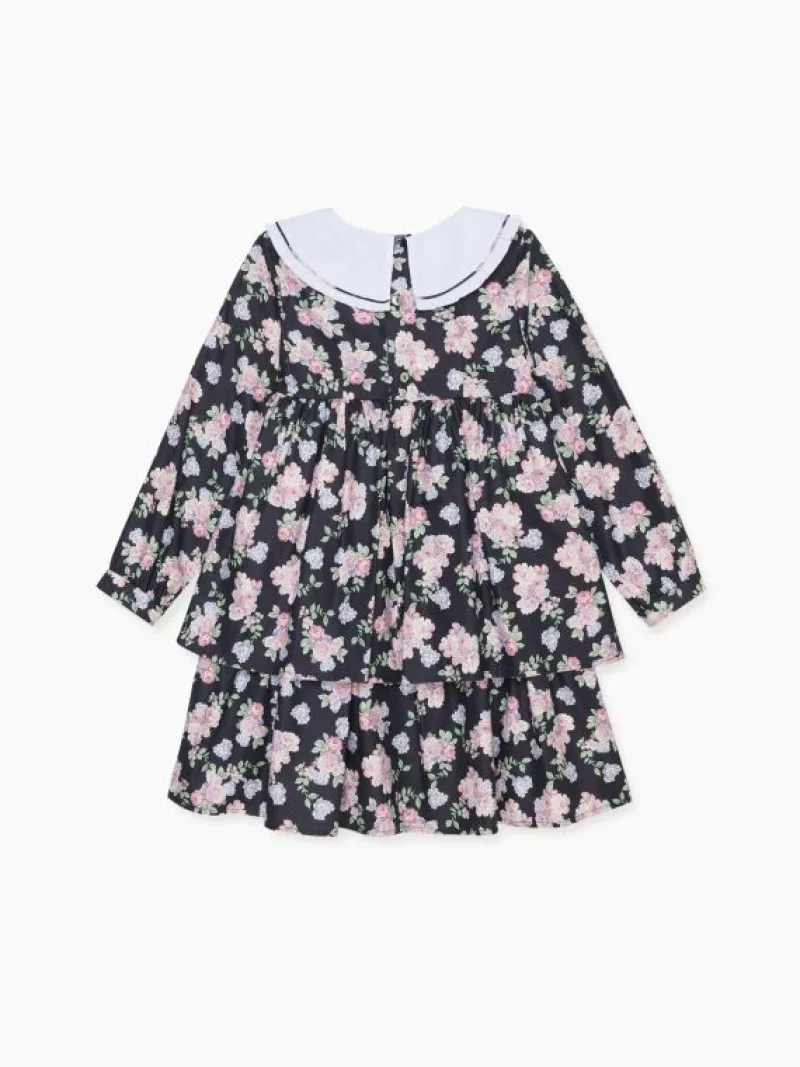 La Coqueta Dresses^Black Floral Andrea Girl Dress
