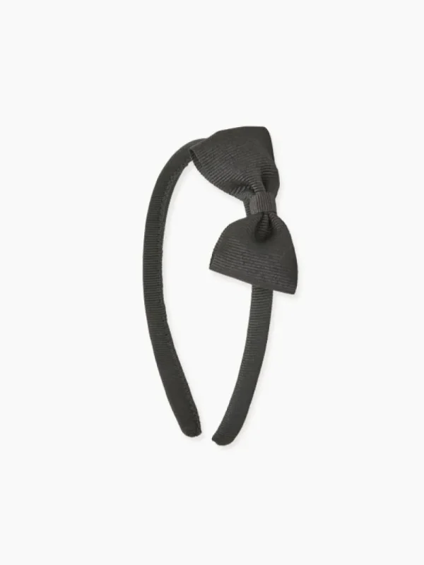 La Coqueta View All | Hair Accessories^Black Small Bow Girl Headband