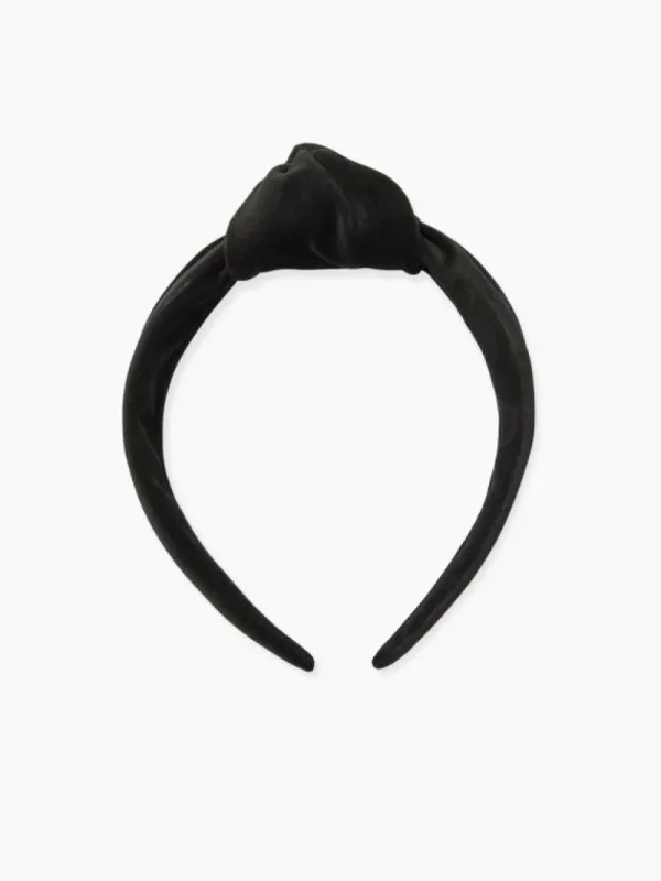 La Coqueta View All | Hair Accessories^Black Velvet Girl Top Knot Headband