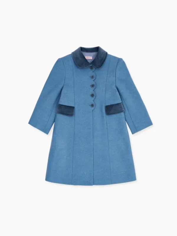 La Coqueta Coats & Jackets^Blue Anisa Girl Wool Coat