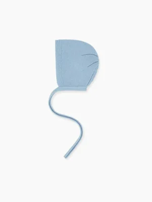 La Coqueta Knitted Clothes & Accessories | Baby Girl^Blue Bigal Cashmere Baby Bonnet