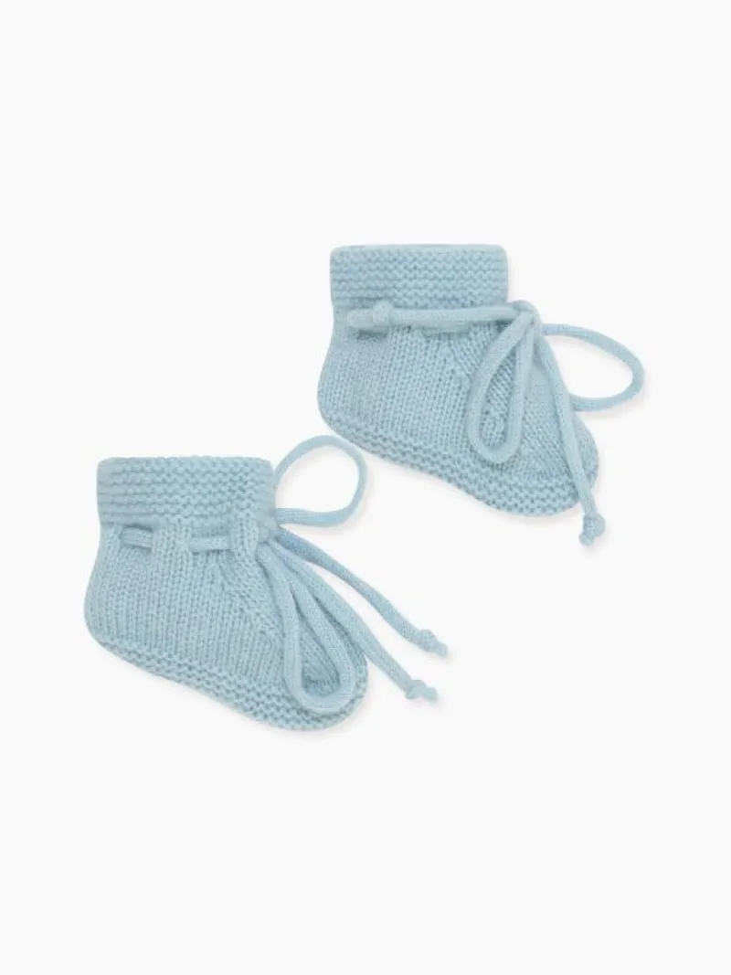 La Coqueta Baby Boots | Baby & Toddler Shoes/Baby Boots^Blue Evita Cashmere Baby Booties