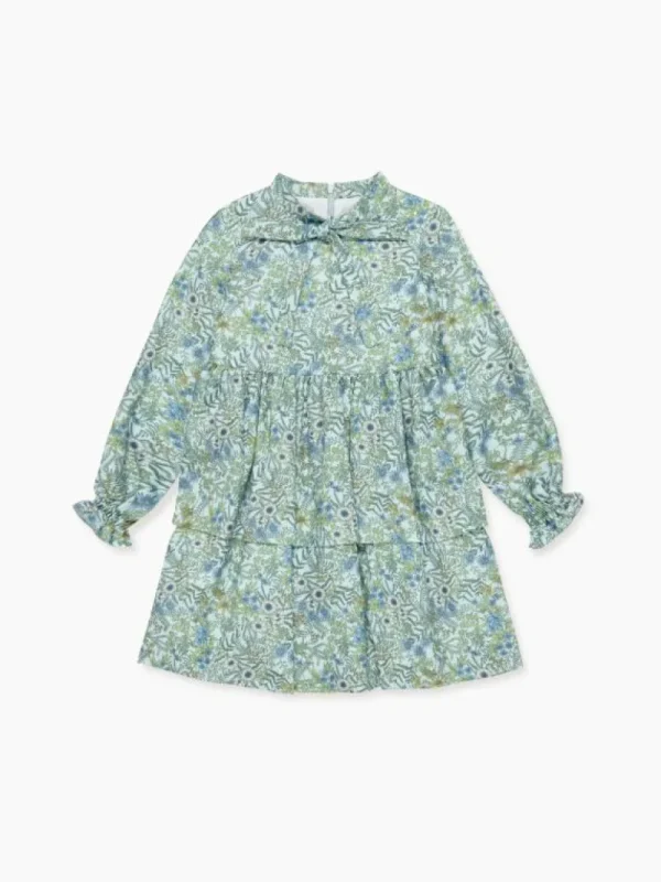 La Coqueta Dresses^Blue Floral Alysia Girl Dress