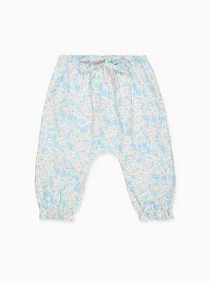 La Coqueta View All | Shorts & Pants^Blue Floral Forna Baby Girl Trousers