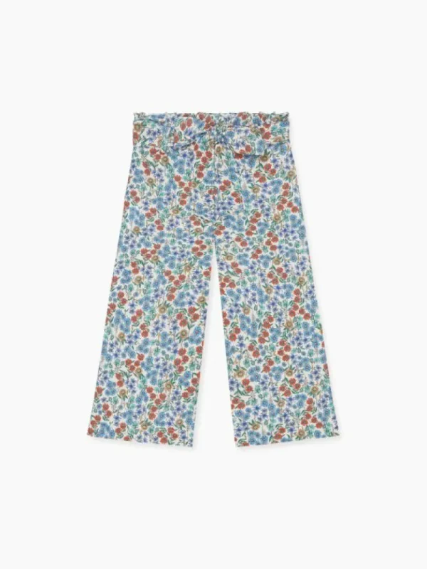 La Coqueta Pants, Jeans & Jumpsuits^Blue Floral Roda Girl Trousers