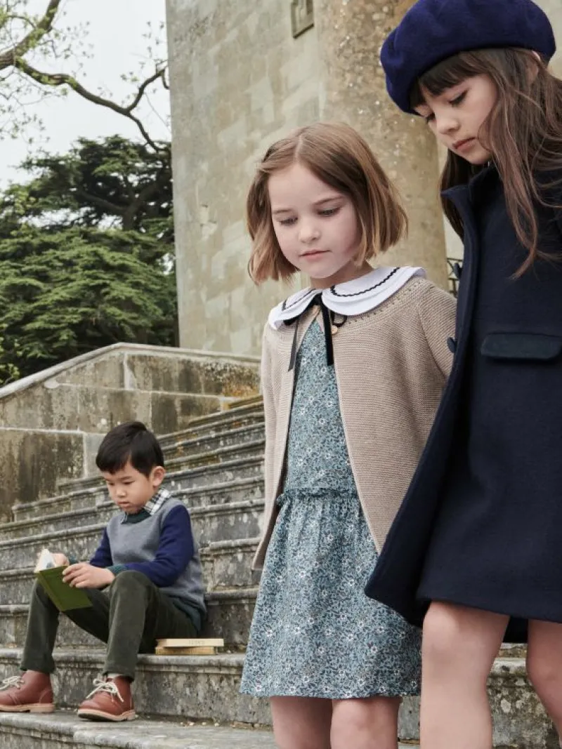 La Coqueta Dresses^Blue Floral Xana Girl Drop Waist Dress