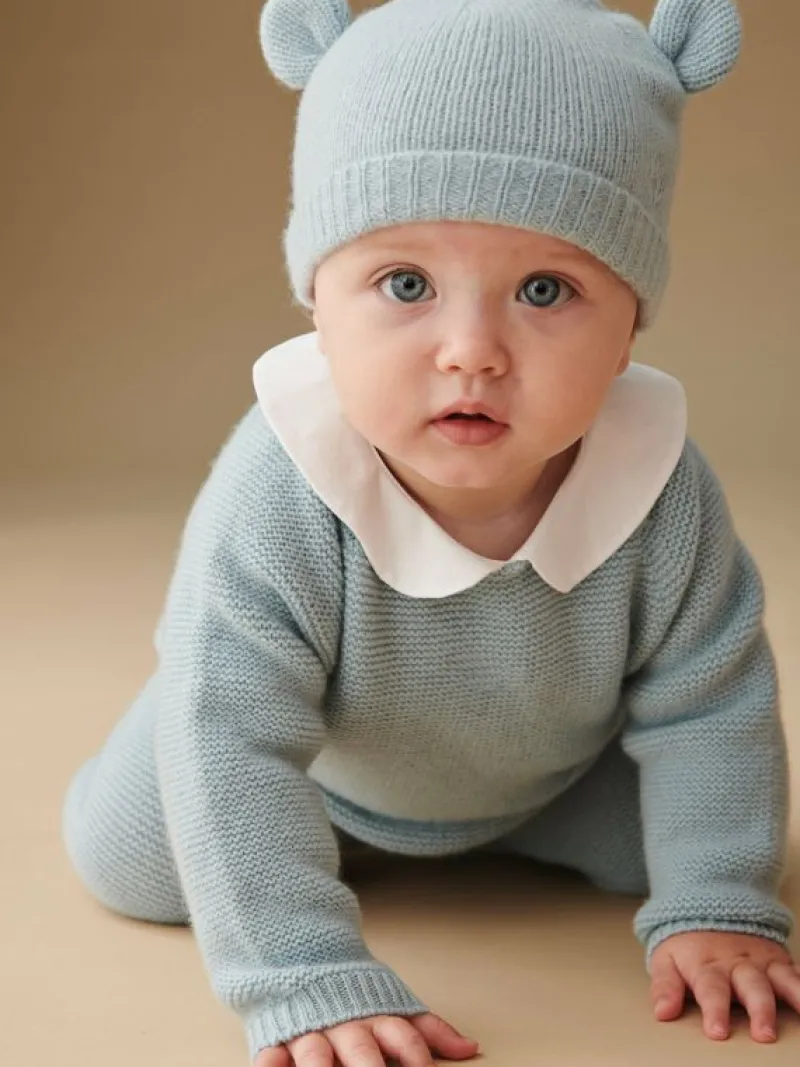La Coqueta Accessories | Knitted Clothes & Accessories^Blue Gloria Cashmere Baby Hat