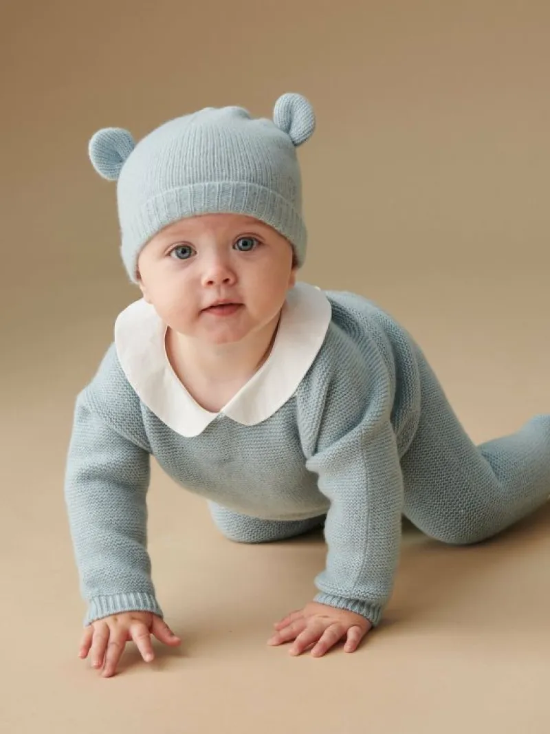 La Coqueta Accessories | Knitted Clothes & Accessories^Blue Gloria Cashmere Baby Hat