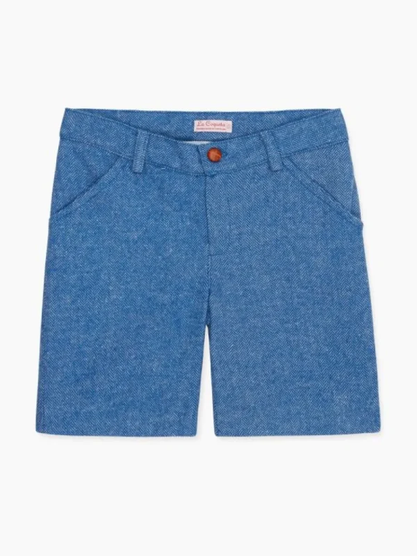 La Coqueta Pants, Jeans & Shorts^Blue Lucas Boy Shorts