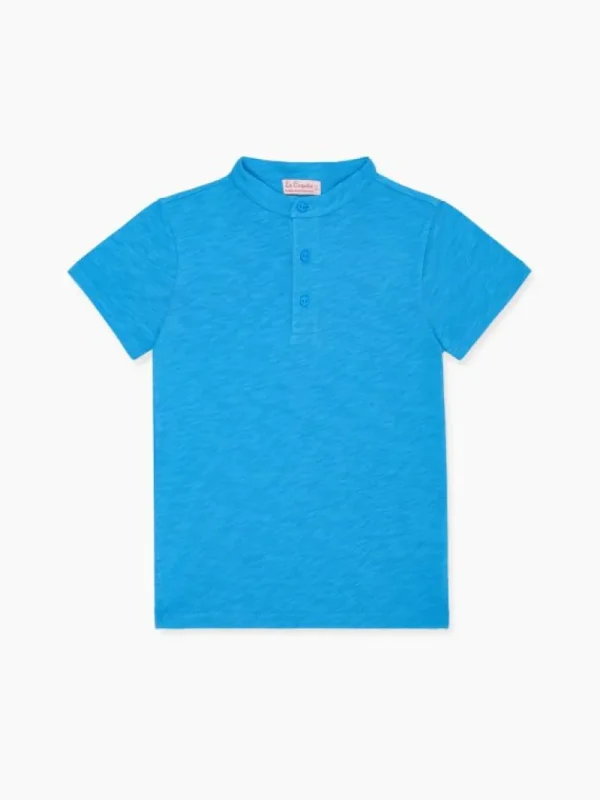 La Coqueta Shirts & Tops^Blue Marco Boy Short Sleeve Polo Shirt