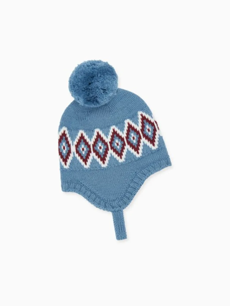 La Coqueta Accessories | Knitted Clothes & Accessories^Blue Renta Fair Isle Merino Baby Bonnet