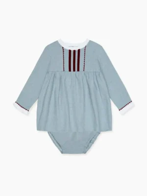 La Coqueta View All | Dresses & Sets^Blue Rosita Baby Girl Set