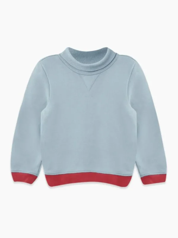 La Coqueta Shirts & Tops | Jumpers & Cardigans^Blue Saina Roll Neck Kids Sweatshirt