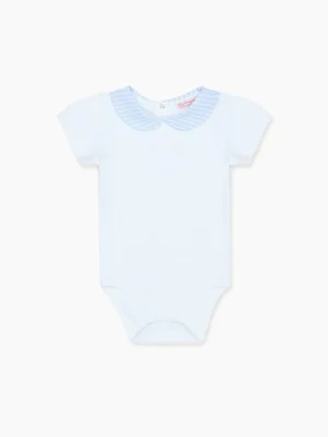 La Coqueta View All | Sleepsuits & Bodysuits^Blue Stripe Raya Baby Body Vest