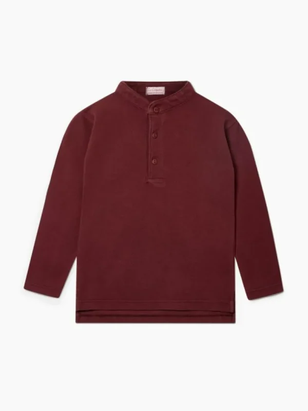 La Coqueta Shirts & Tops^Burgundy Alcomo Long Sleeve Boy Polo Shirt