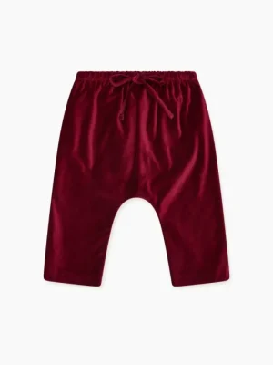 La Coqueta View All | Shorts & Pants^Burgundy Alex Velvet Baby Pants