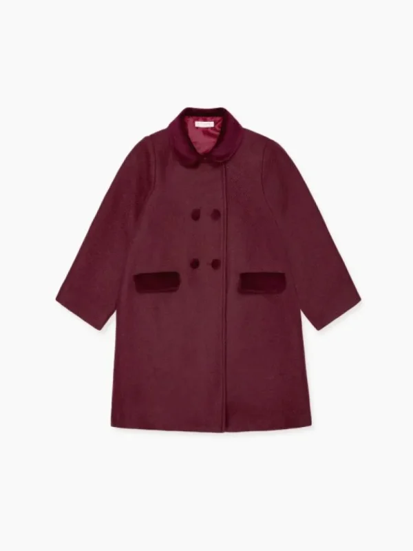 La Coqueta Coats & Jackets^Burgundy Arrieta Girl Coat