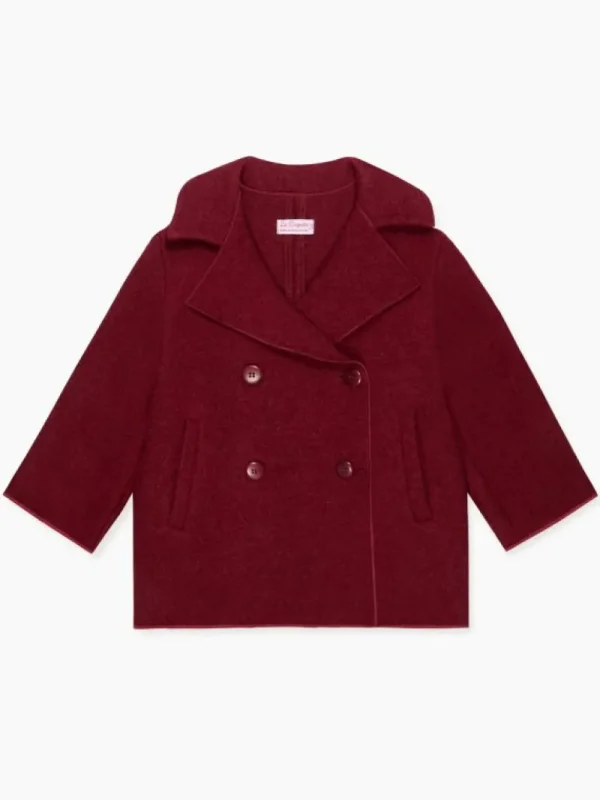 La Coqueta Coats & Jackets^Burgundy Austria Wool Boy Jacket
