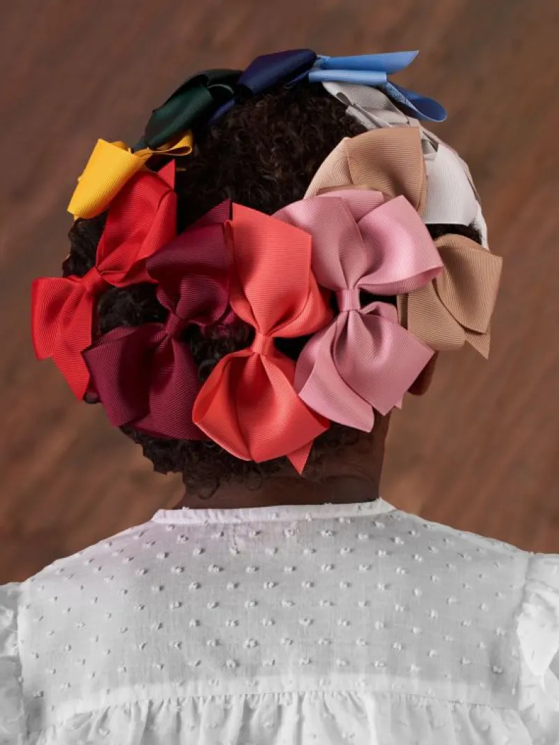 La Coqueta View All | Hair Accessories^Burgundy Big Bow Girl Clip