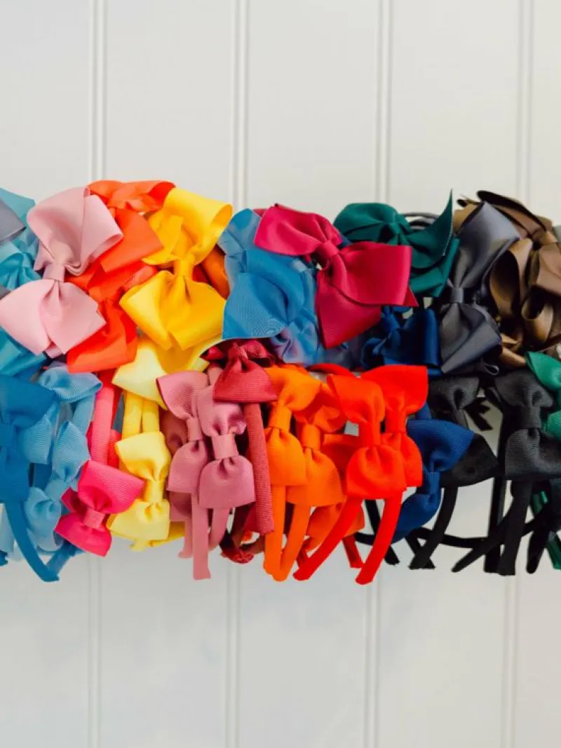 La Coqueta View All | Hair Accessories^Burgundy Big Bow Girl Headband