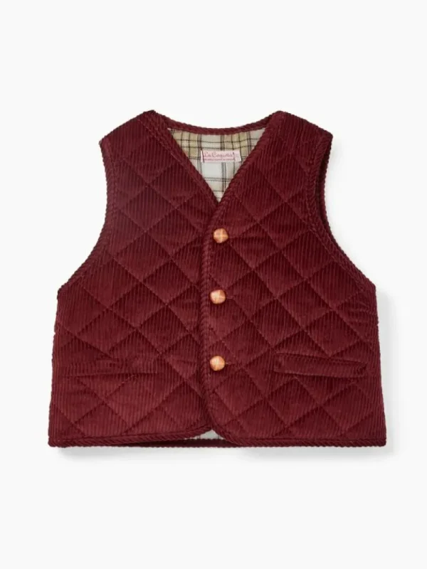 La Coqueta Coats & Jackets | Coats & Jackets^Burgundy Caza Kids Sleeveless Jacket