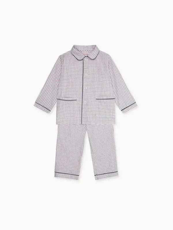 La Coqueta Pyjamas | Pyjamas^Burgundy Check Romera Kids Pyjamas