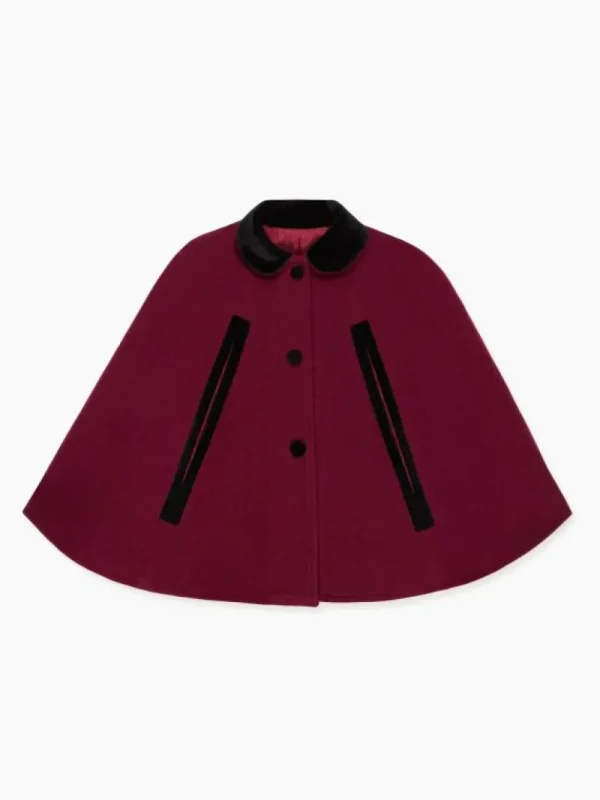 La Coqueta Coats & Jackets^Burgundy Clara Girl Cape