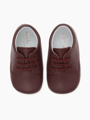 La Coqueta Pre Walker Shoes | Baby & Toddler Shoes/Pre Walker Shoes^Burgundy Leather Baby Booties