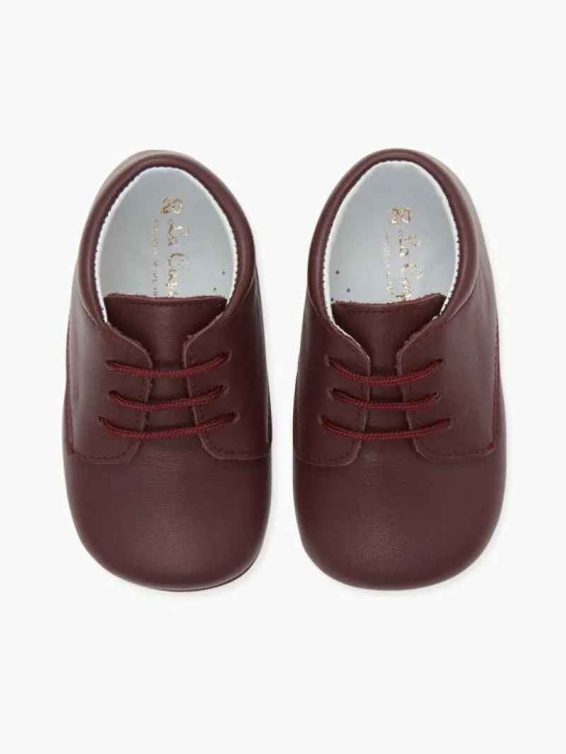 La Coqueta Pre Walker Shoes | Baby & Toddler Shoes/Pre Walker Shoes^Burgundy Leather Baby Booties