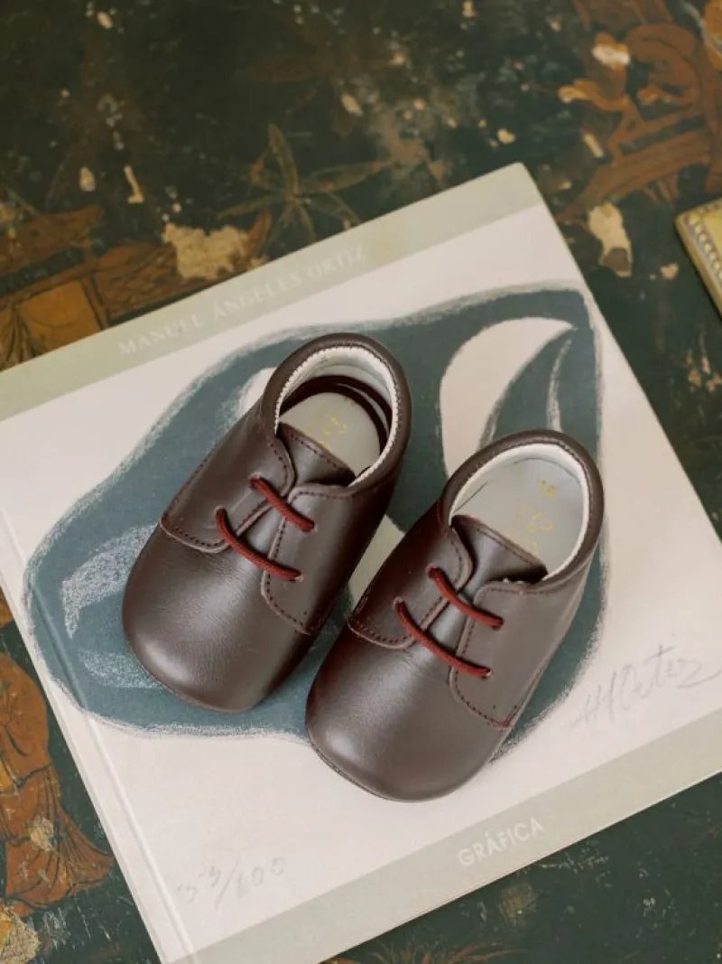 La Coqueta Pre Walker Shoes | Baby & Toddler Shoes/Pre Walker Shoes^Burgundy Leather Baby Booties