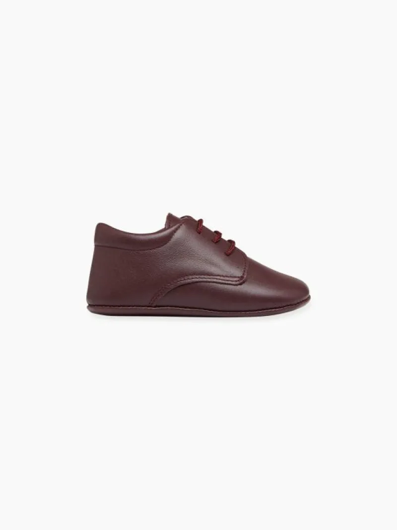 La Coqueta Pre Walker Shoes | Baby & Toddler Shoes/Pre Walker Shoes^Burgundy Leather Baby Booties