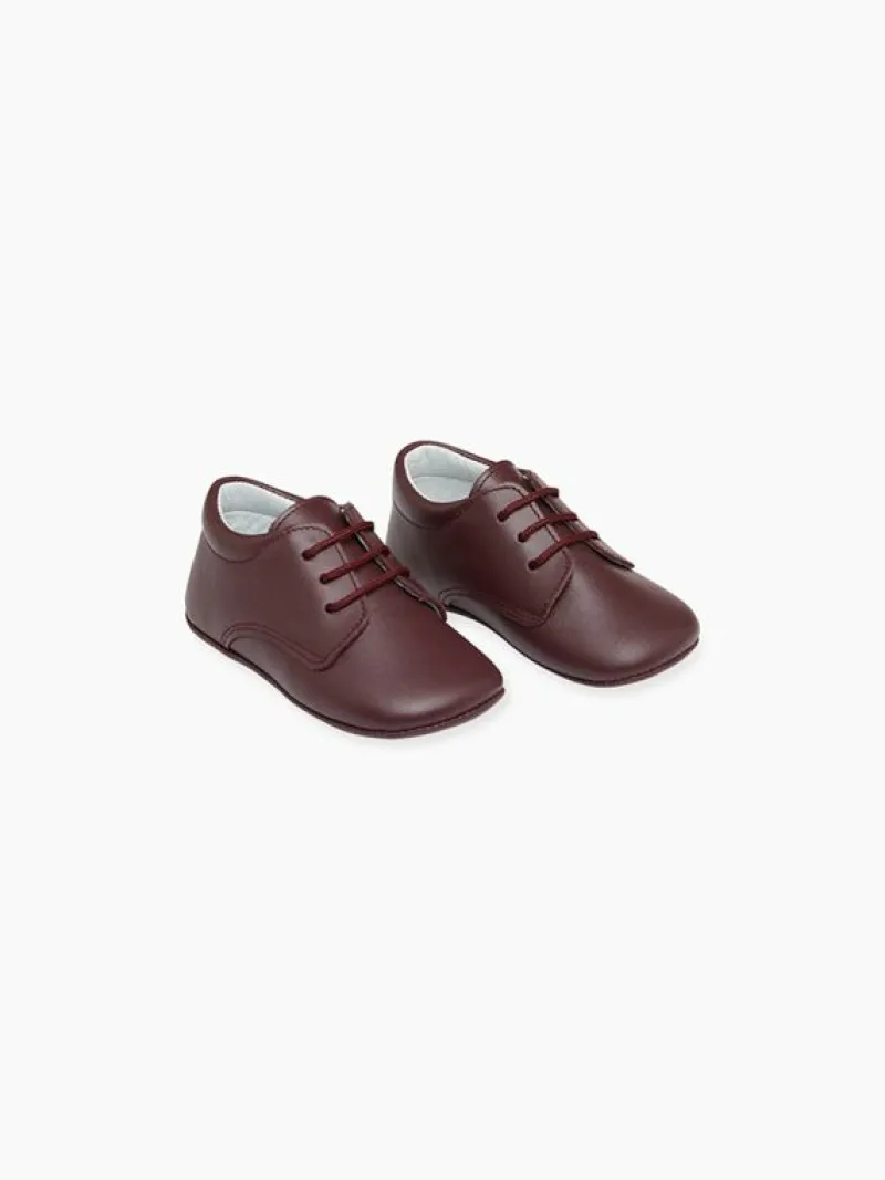 La Coqueta Pre Walker Shoes | Baby & Toddler Shoes/Pre Walker Shoes^Burgundy Leather Baby Booties