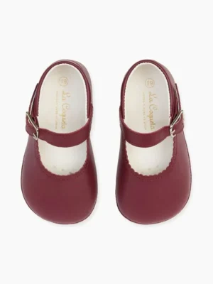 La Coqueta Pre Walker Shoes | Baby & Toddler Shoes/Pre Walker Shoes^Burgundy Leather Baby Mary Jane Shoes