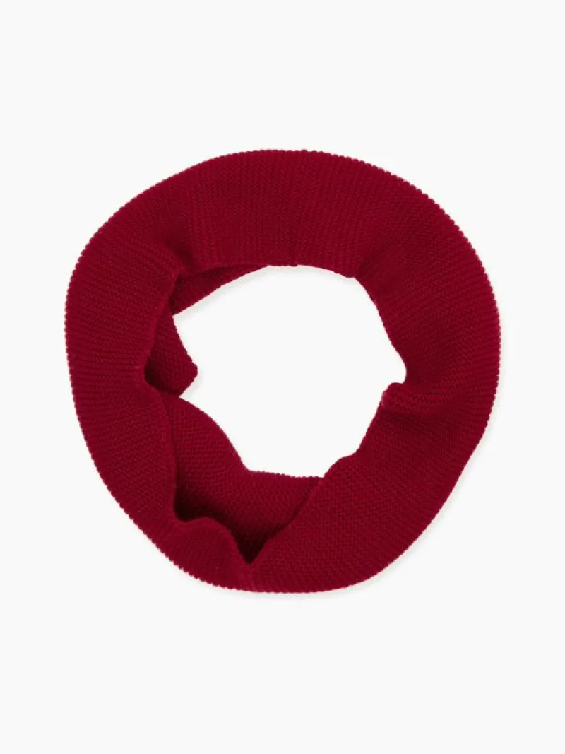 La Coqueta View All | Hats & Scarves^Burgundy Merino Kids Snood