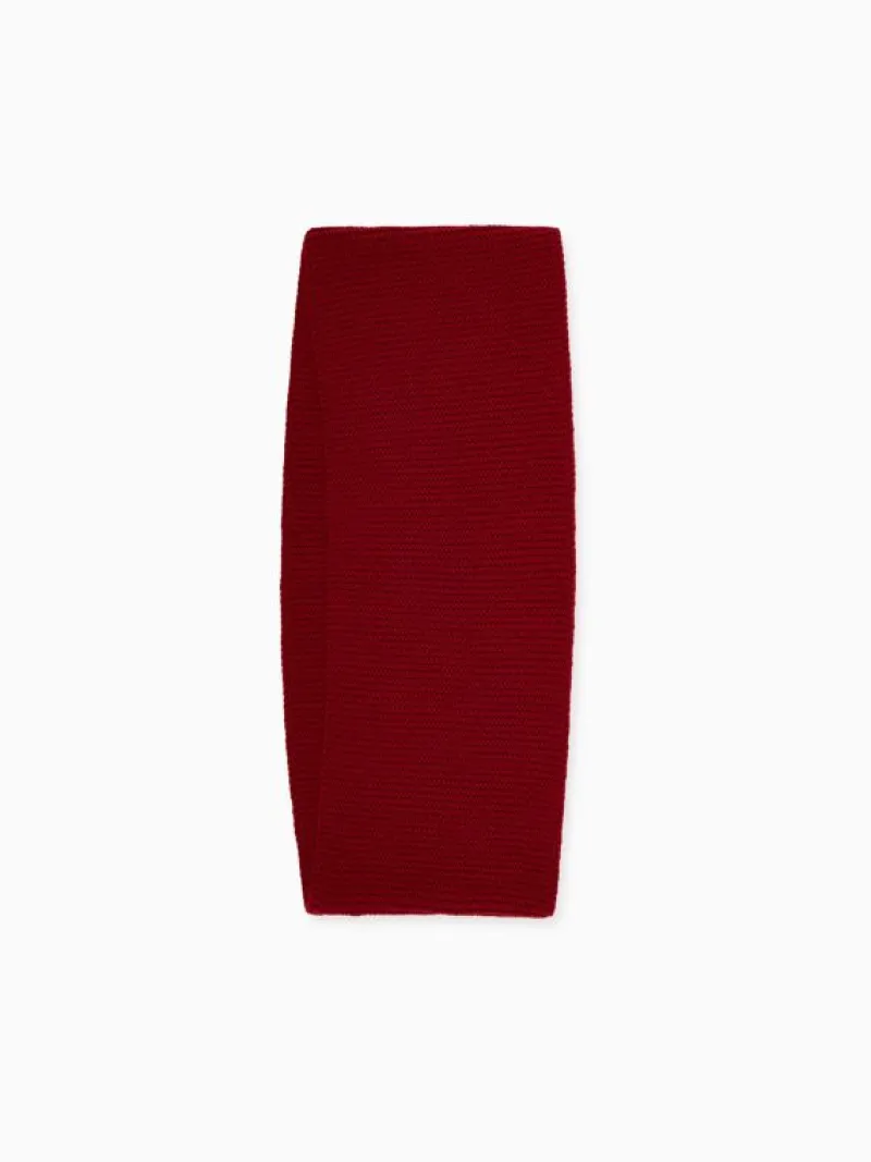 La Coqueta View All | Hats & Scarves^Burgundy Merino Kids Snood