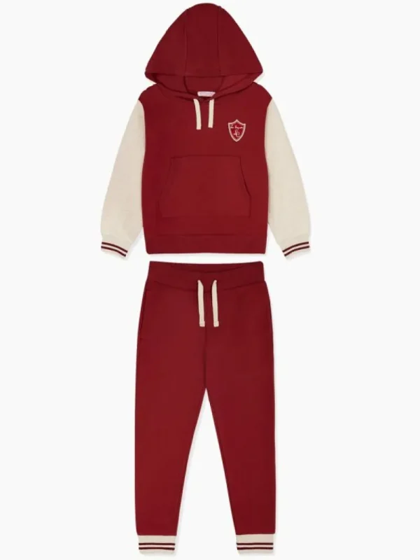 La Coqueta Shirts & Tops | Pants, Jeans & Jumpsuits^Burgundy Paz Kids Hooded Tracksuit