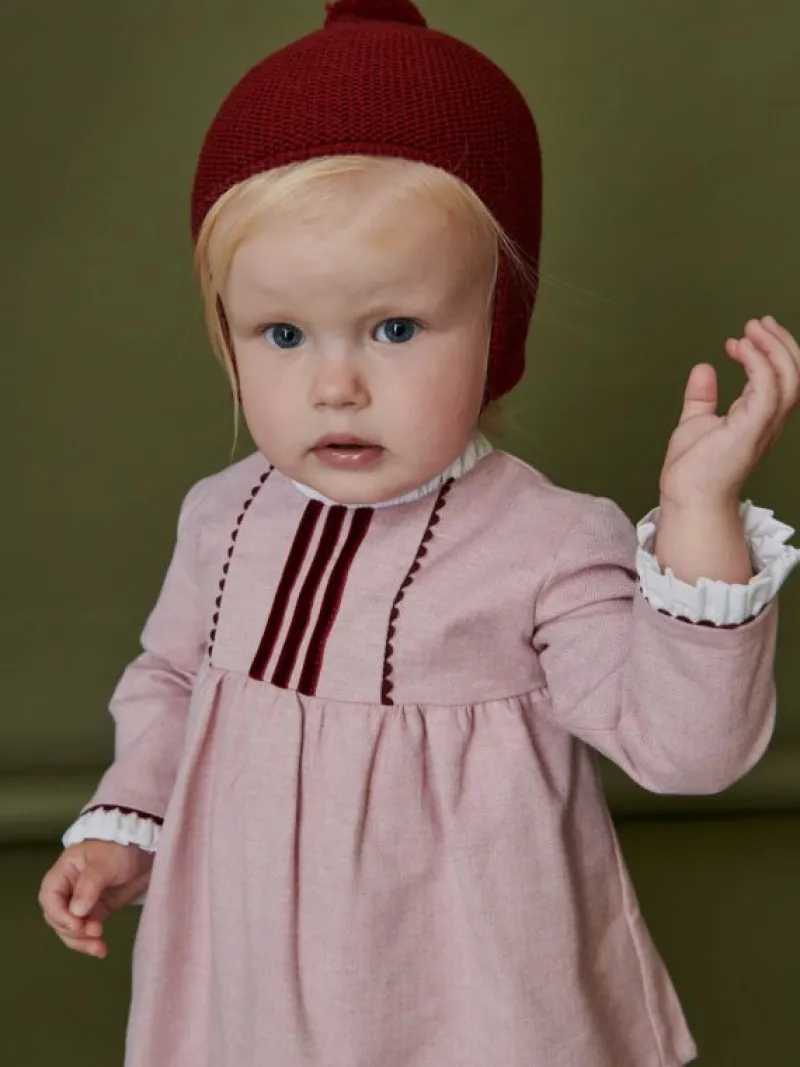 La Coqueta Accessories | Knitted Clothes & Accessories^Burgundy Renta Merino Baby Bonnet