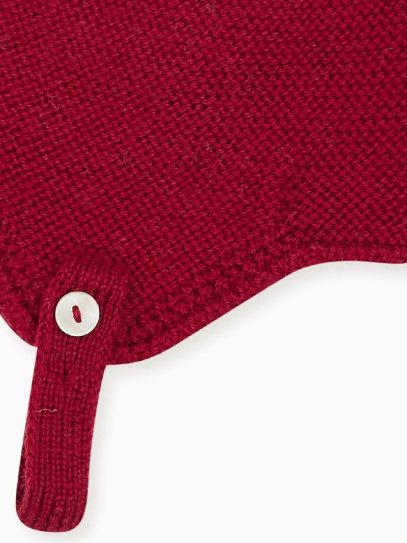 La Coqueta Accessories | Knitted Clothes & Accessories^Burgundy Renta Merino Baby Bonnet
