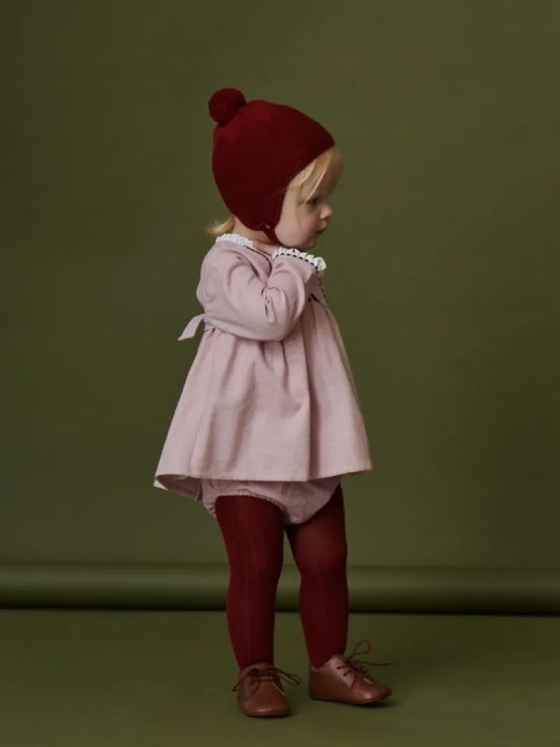 La Coqueta Accessories | Knitted Clothes & Accessories^Burgundy Renta Merino Baby Bonnet