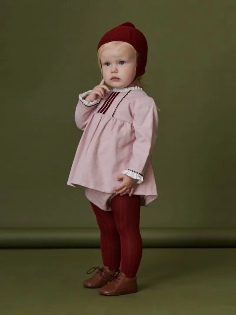 La Coqueta Accessories | Knitted Clothes & Accessories^Burgundy Renta Merino Baby Bonnet