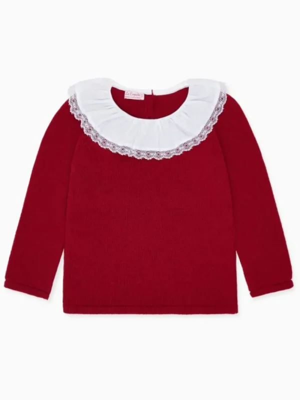 La Coqueta Jumpers & Cardigans^Burgundy Savannah Merino Girl Jumper
