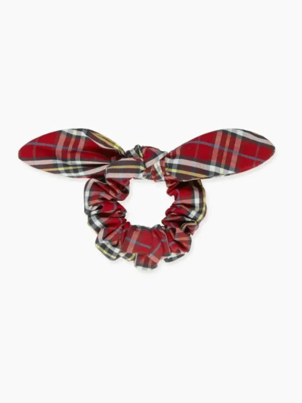 La Coqueta View All | Hair Accessories^Burgundy Tartan Girl Bow Scrunchie