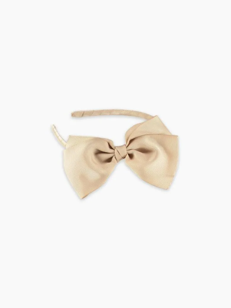 La Coqueta View All | Hair Accessories^Camel Big Bow Girl Headband